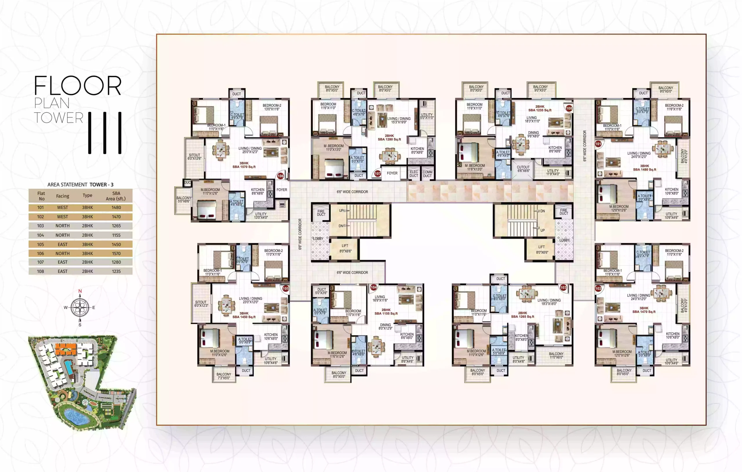 Floor Plan Tower 3