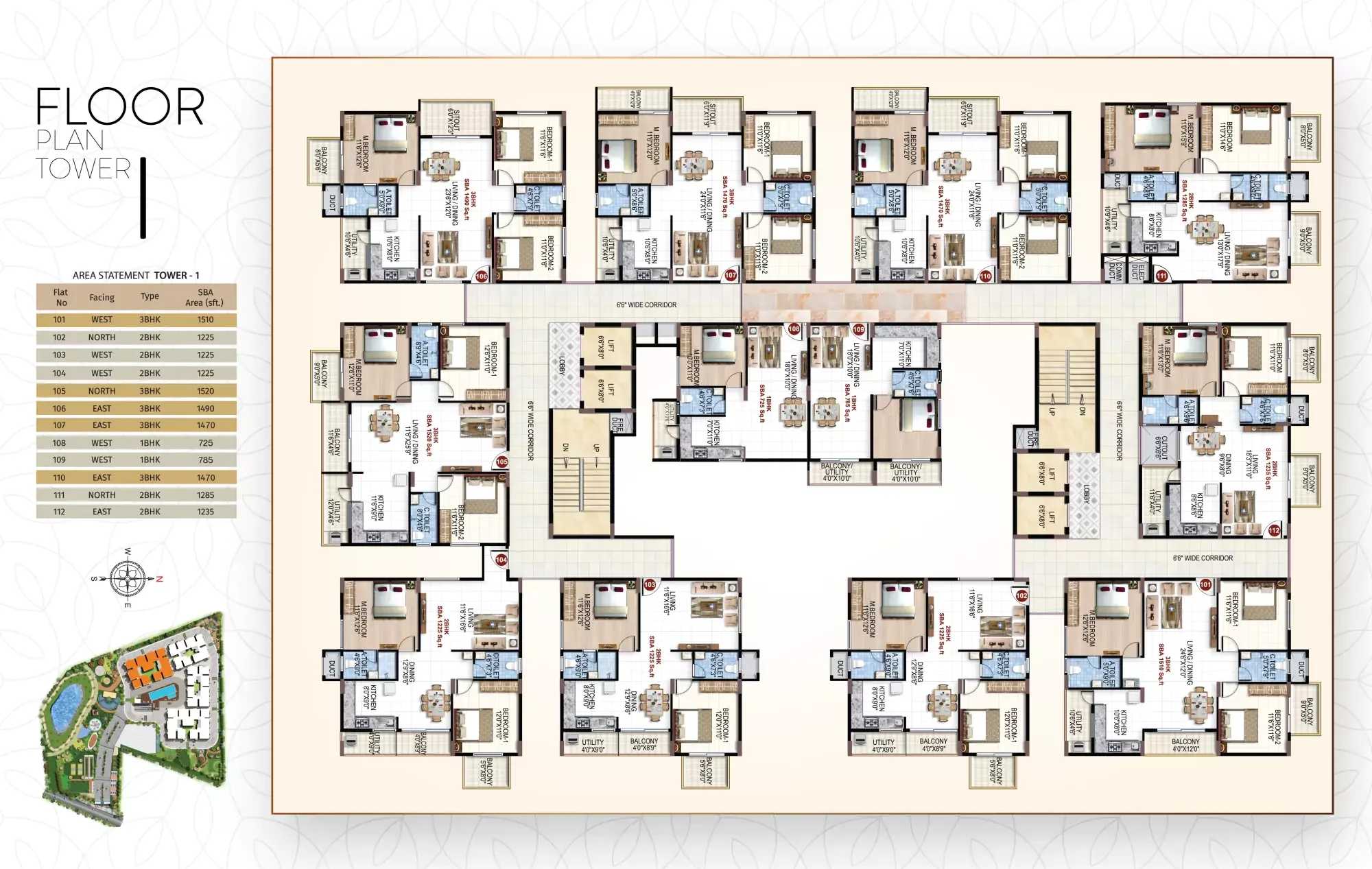Floor Plan Tower 1
